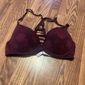 Victoria’s Secret PINK Burgundy Lace Bra